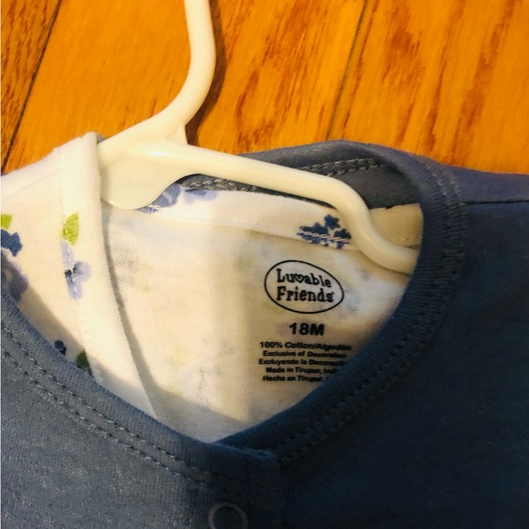 Blue floral dress with cardigan in size 18m - Picture 4 of 4